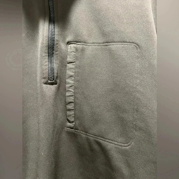 Banana Republic Jacket Men’s Large Gray Soft Shell 1/4 Zip Pocket Mock Neck - Picture 4 of 8